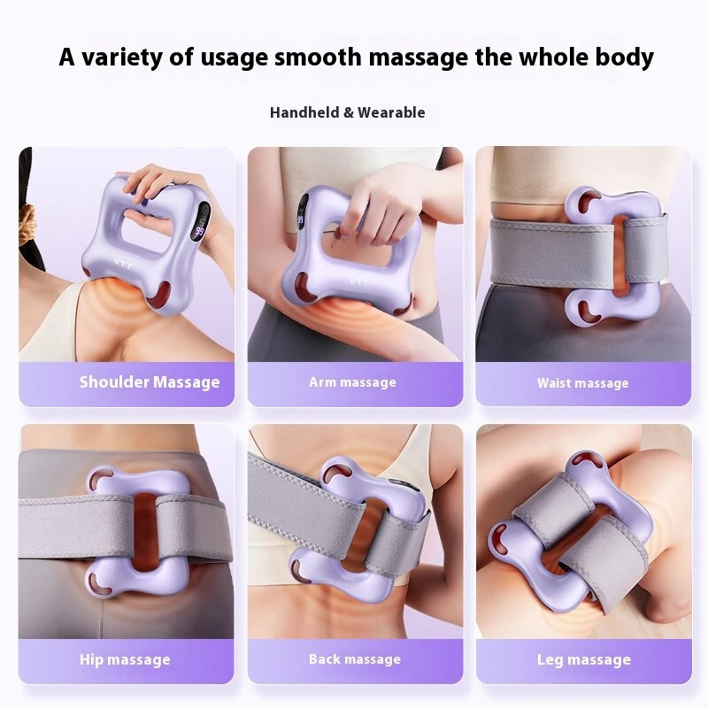 (image for) VTT U8 Cordless Fascia Massage Ring 6 Modes 99 Intensities Dual-Eccentric Vibration Integrated Heat Type-C Rechargeable For Full-Body Relief
